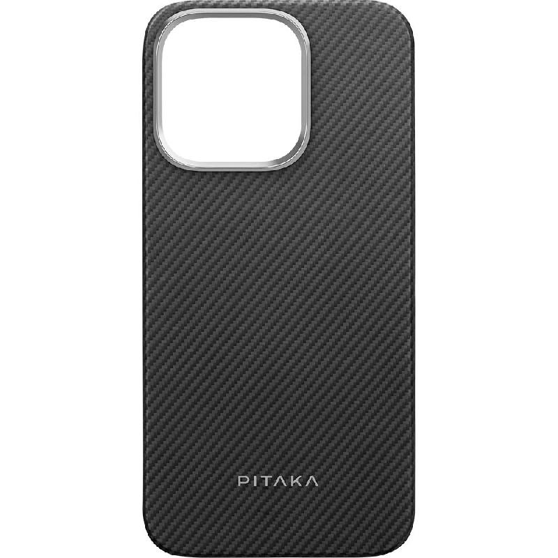 Pitaka Ultra-slim Back Cover Mobile Case with MagSafe, for iPhone 16 Pro, Black/Grey