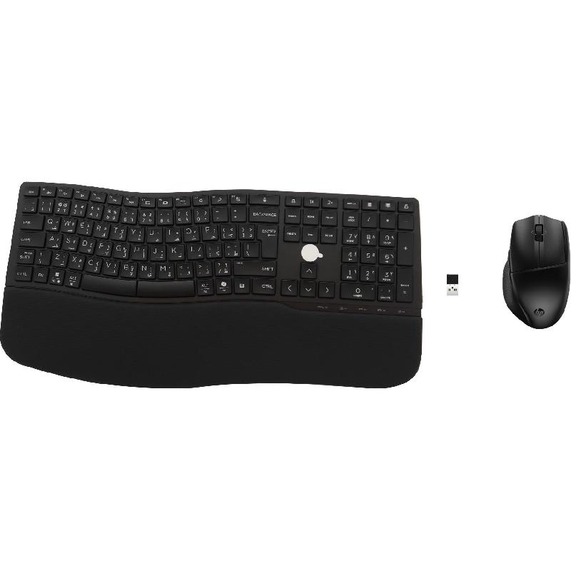 HP 680 Desktop (Keyboard and Mouse), Bluetooth/Wireless (2.4 GHz), for Devices with Windows/macOS, Black