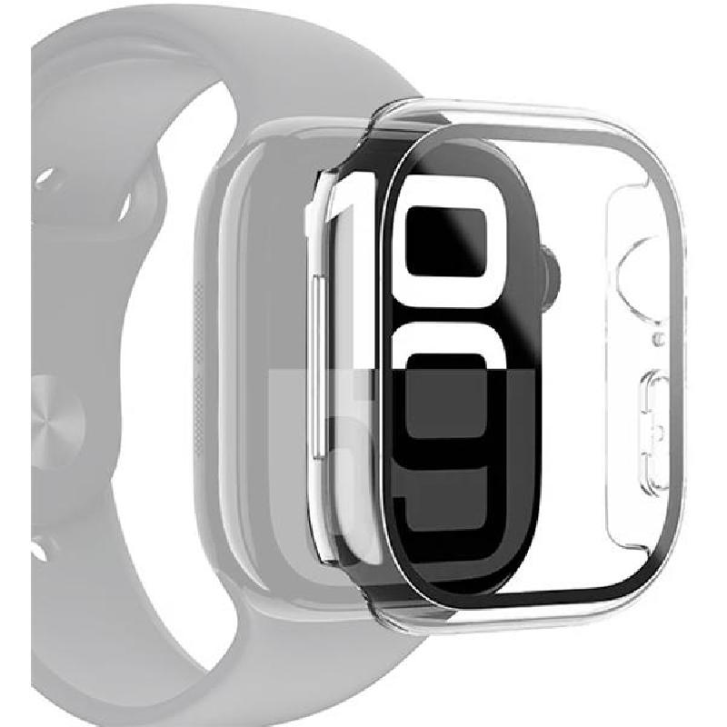 Amazing Thing Radix Glass Smartwatch Fit Case, for Apple Watch Series 11 46/Watch Series 10 46, Transparent