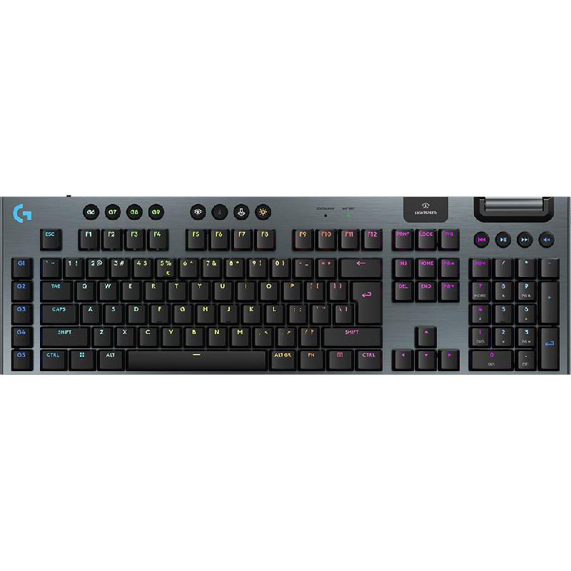 Logitech G G915 X LIGHTSPEED Low-Profile Wireless Gaming Keyboard, Bluetooth/Wireless (2.4 GHz RF)/Wired, for Devices with Windows/macOS, Black