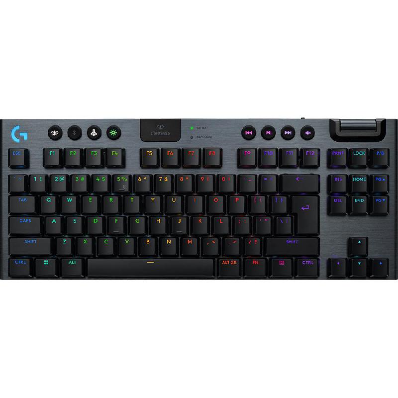 Logitech G G915 X LIGHTSPEED TKL Low-Profile Wireless Gaming Keyboard, Bluetooth/Wireless (2.4 GHz RF)/Wired, for Devices with Windows/macOS, Black