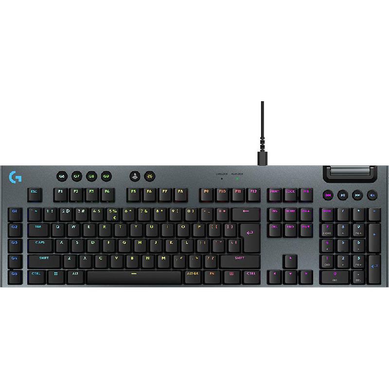 Logitech G G915 X Low-Profile Wired Gaming Keyboard, Wired, for Devices with Windows/macOS, Black