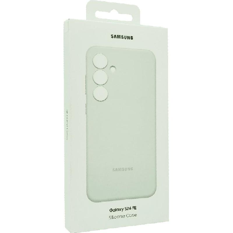 Samsung Silicone Back Cover Mobile Case, for Samsung Galaxy S24 FE 5G, Grey