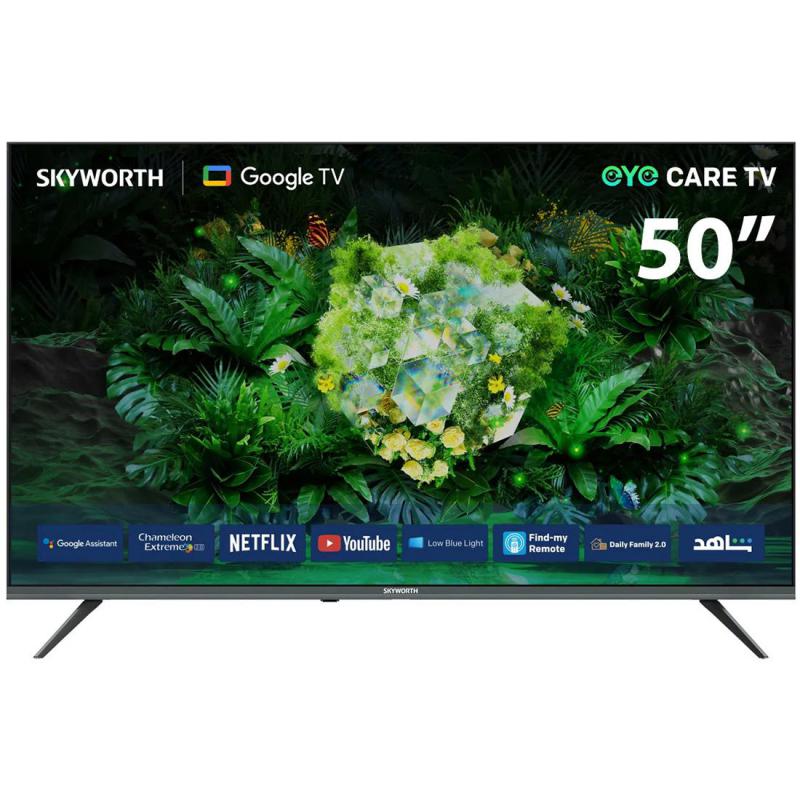 Skyworth 50" Smart TV, 4K LED, 60 Hz, Black, 50G6500G