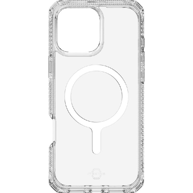 ITskins Hybrid R Back Cover Mobile Case with MagSafe, for iPhone 16 Pro, Transparent