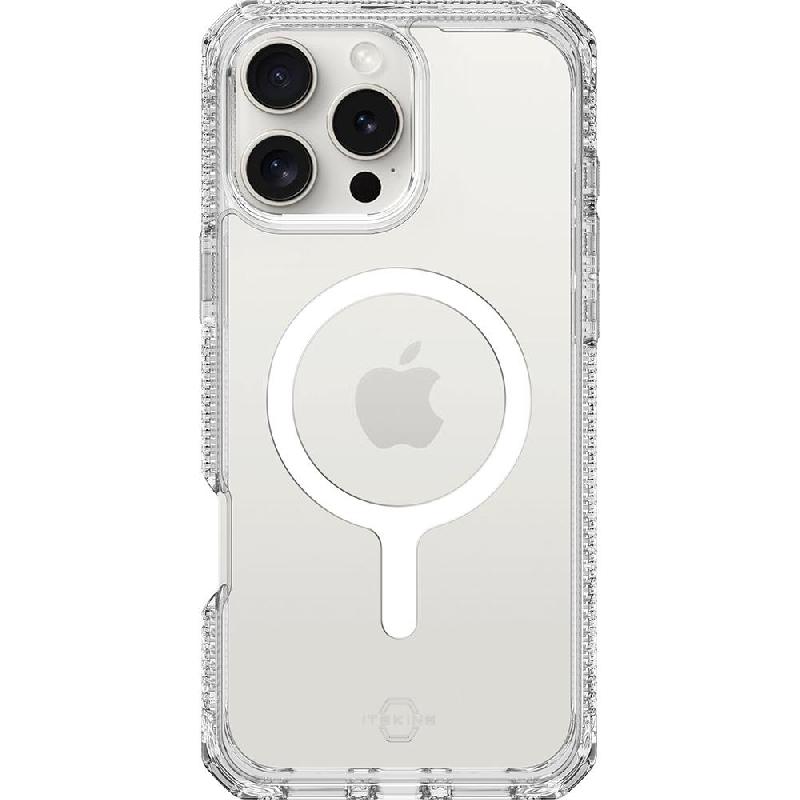 ITskins Hybrid R Back Cover Mobile Case with MagSafe, for iPhone 16 Pro, Transparent — 2