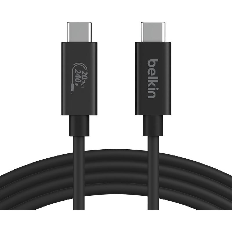 Belkin Connect USB4 Cable, 240 W + 20 Gbps AV Cable, 2.00 m ( 6.56 ft )
