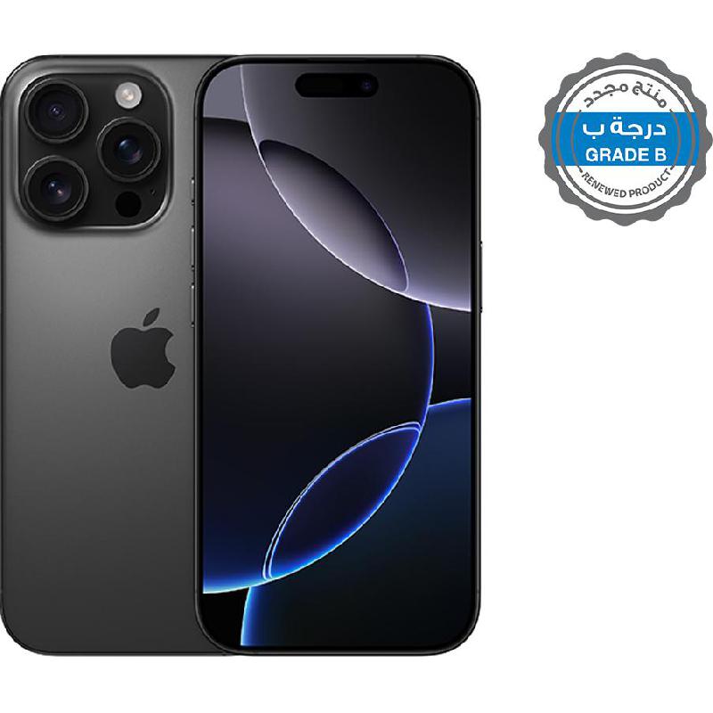 Renewed Grade B Apple iPhone 16 Pro, 256 GB, Black Titanium, 5G