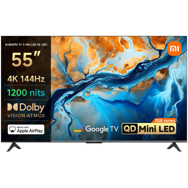 Xiaomi 55" Smart TV, 4K Mini-LED, 144 Hz, Black, TV S Mini 2025