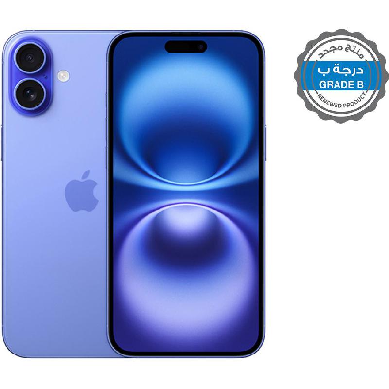 Renewed Grade B Apple iPhone 16 Plus, 256 GB, Ultramarine, 5G