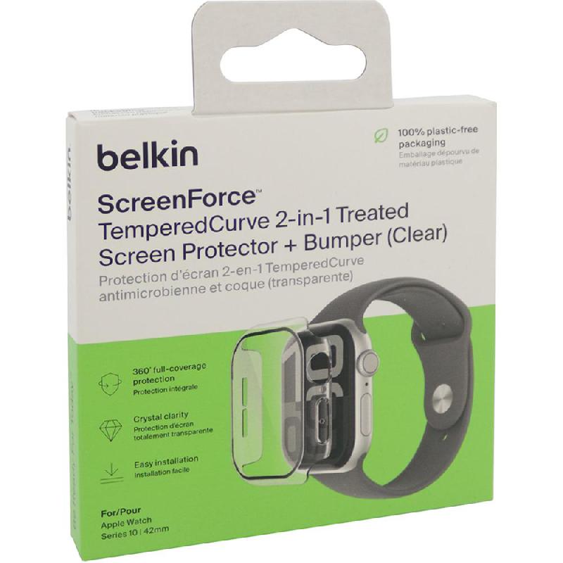 Belkin ScreenForce Smartwatch Fit Case, for Apple Watch Series 11 42/Watch Series 10 42, Clear