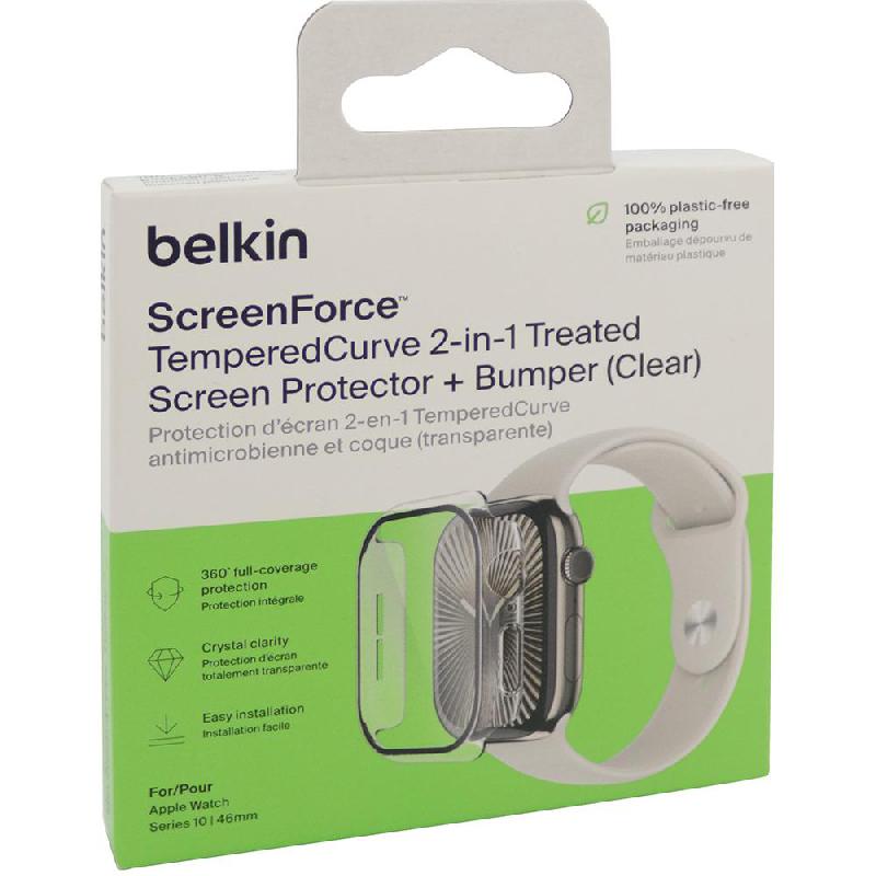 Belkin Full Body Protection Smartwatch Fit Case, for Apple Watch Series 11 46/Watch Series 10 46, Clear