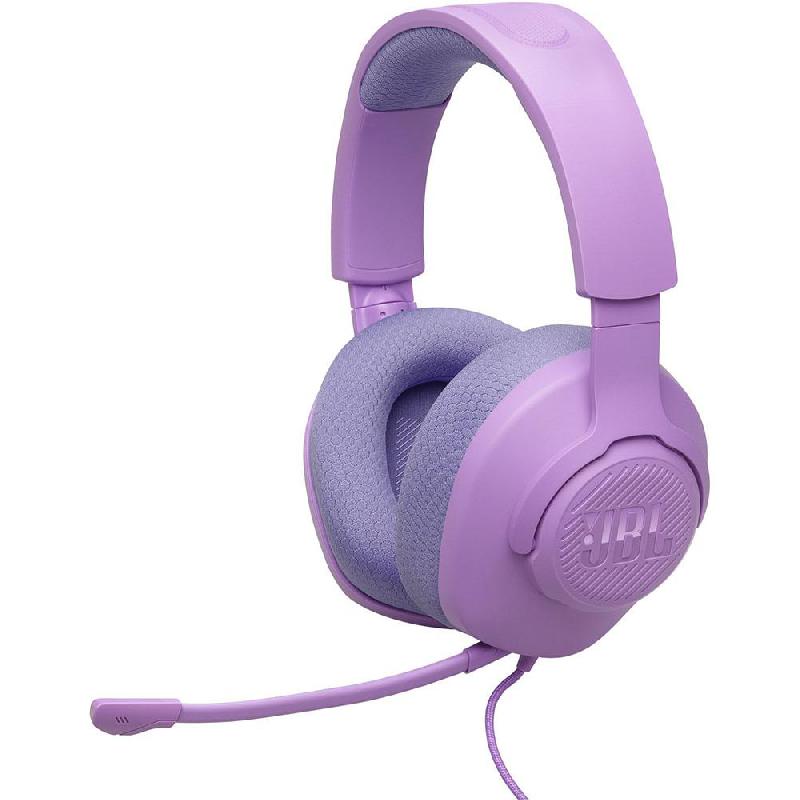 JBL Quantum 100M2 Over-Ear Headphones, Wired, 3.5 mm Connector, Detachable Microphone, Purple