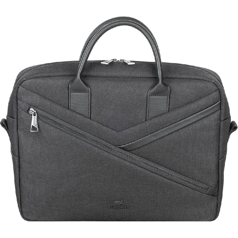 Rivacase ECO Laptop Messenger Bag, for 14"/13.9" (Device), Black