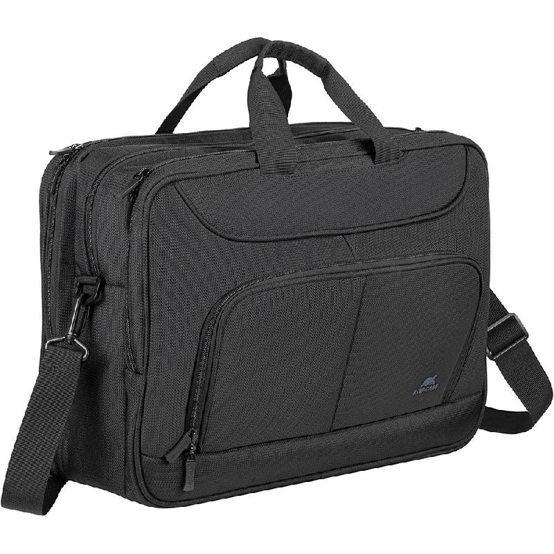 Rivacase ECO Top Loader Laptop Messenger Bag, for 15.6" (Device), Black