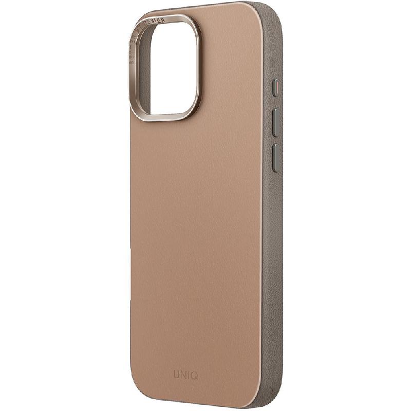 Uniq Lyden DS Back Cover Mobile Case with MagSafe, for iPhone 16 Pro, Natural/Flint Grey