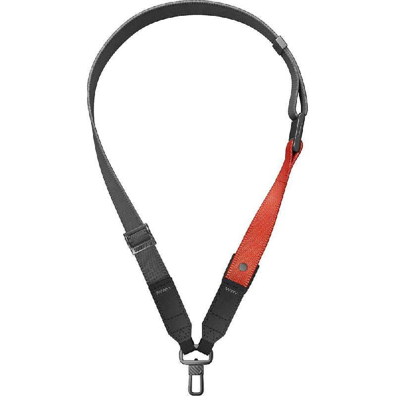 Uniq Vista Duo 2-in-1 Lanyard and Hand Strap Phone Lanyard, for Selected Smartphone, Charcoal/Amber