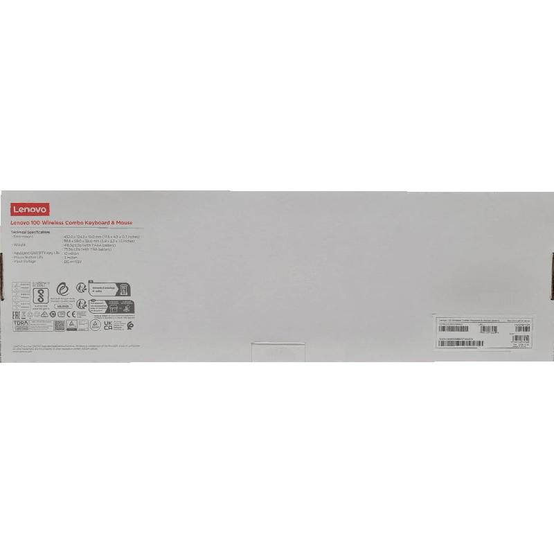 Lenovo 100 Desktop (Keyboard and Mouse), Wireless (2.4 GHz RF), for Laptop/Desktop Computer/Gaming Desktop Computer/CPU Windows OS, Black — 3