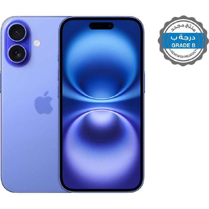 Renewed Grade B Apple iPhone 16, 256 GB, Ultramarine, 5G