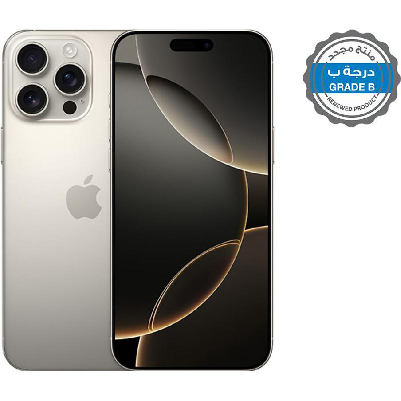 Renewed Grade B Apple iPhone 16 Pro Max, 512 GB, Natural Titanium, 5G