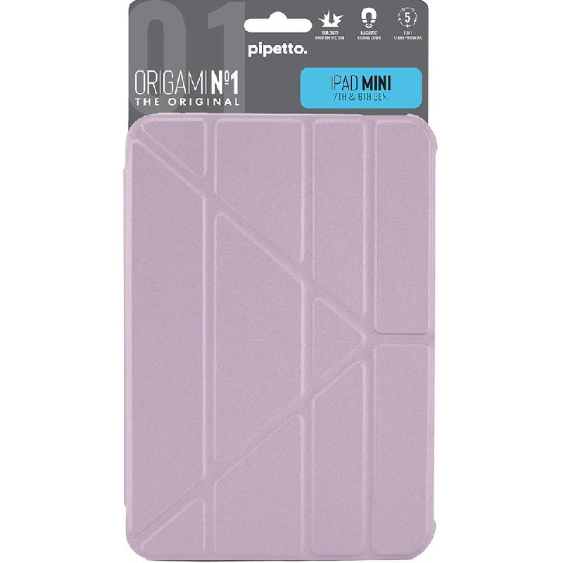 PIPETTO Origami No1 Original Folio Tablet Case, for iPad Mini (A17 Pro)/iPad Mini 6, Metallic Purple