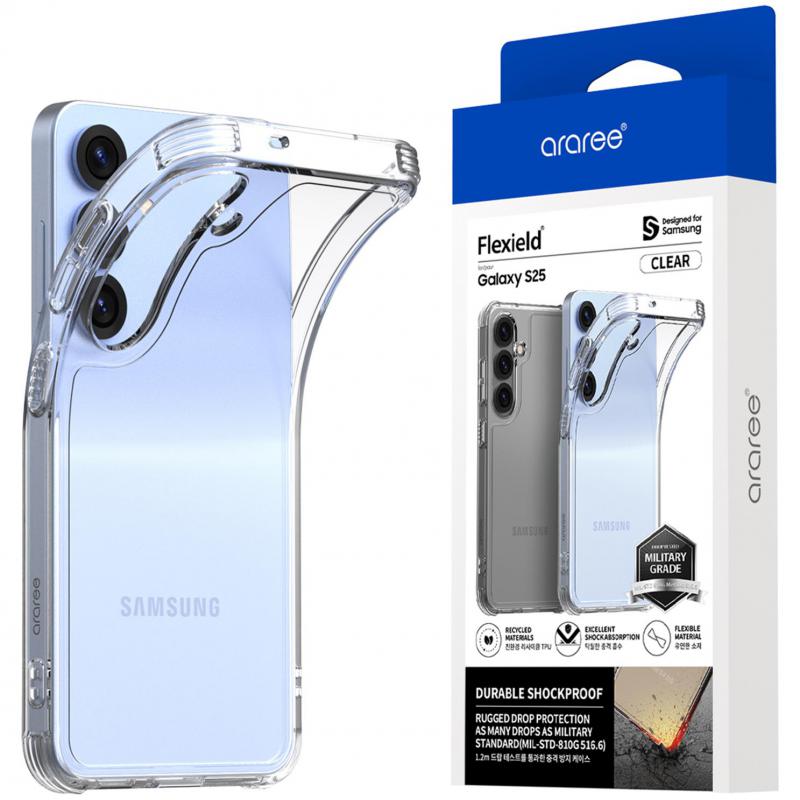 Araree Flexield Back Cover Mobile Case, for Samsung Galaxy S25, Clear