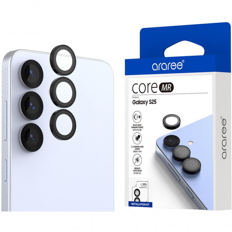 Araree Core MR Smartphone Screen Protector, Aluminum Metal Frame, for Samsung Galaxy S25