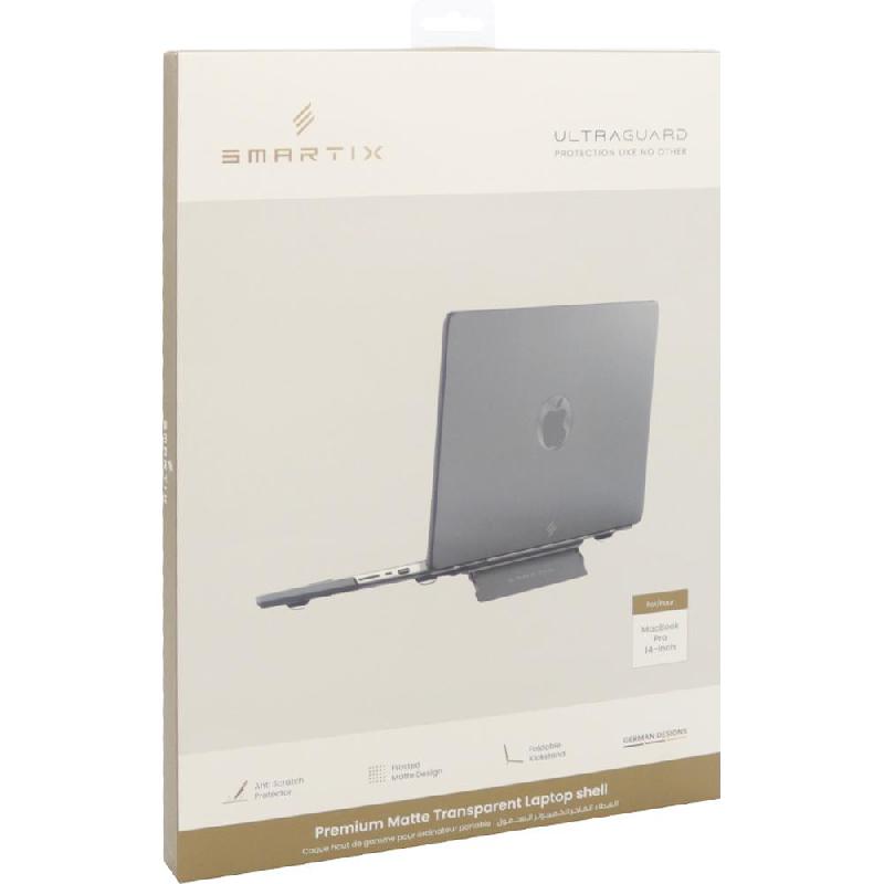 SMARTIX Top and Bottom Cover, Hardshell Case, for MacBook Pro 14 M3, Black