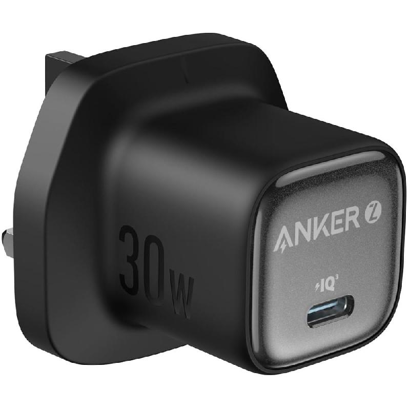 Anker Charger 30W GaN, USB PD (Power Delivery), 30 Watts, Single USB-C, Black