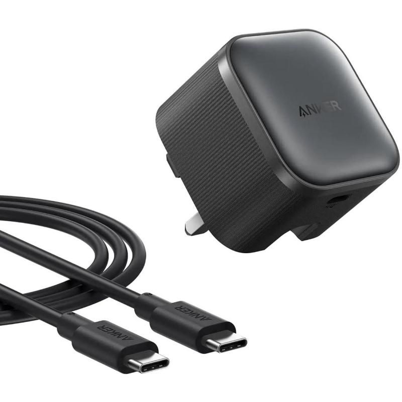 Anker Nano Charger 45W with USB-C Cable, PowerIQ 3.0, 45 Watts, Single USB-C, Black
