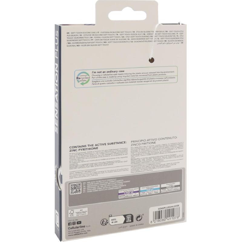 Cellularline Sensation Back Cover Mobile Case, for Samsung Galaxy S25, Black — 3