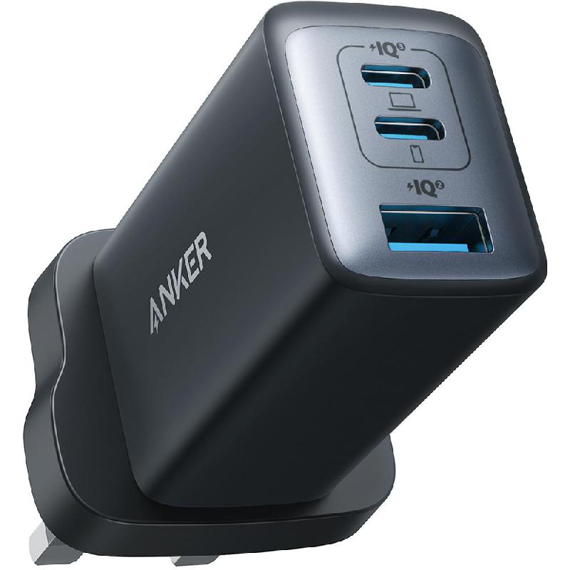 Anker 735 Charger (Nano II 65W), PowerIQ 3.0, 65 Watts, 3 USB (2X USB-C/1X USB), Black
