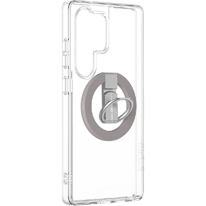 Amazing Thing MINIMAL Mag Grip Back Cover Mobile Case, for Samsung Galaxy S25 Ultra, Clear
