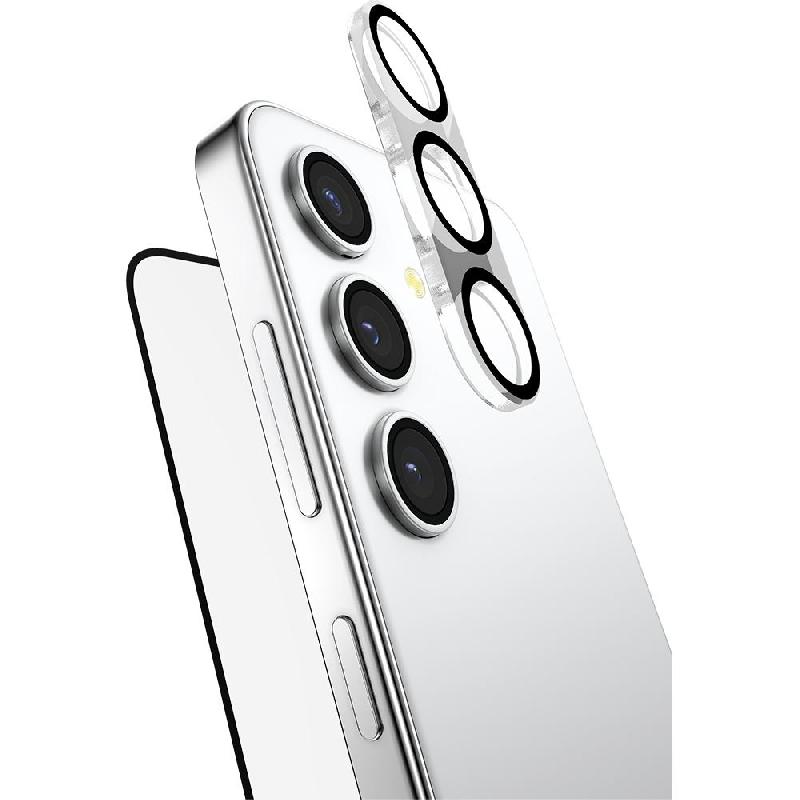 Raptic Raptic Glass 2-in-1 Bundle: Tempered Glass + Camera Lens Protector Smartphone Display Protection, for Samsung Galaxy S25 Ultra, Clear