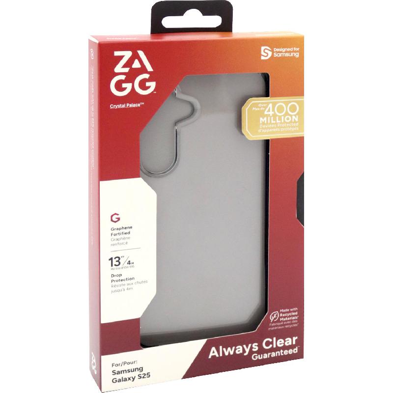 Zagg Crystal Palace Back Cover Mobile Case, for Samsung Galaxy S25, Clear