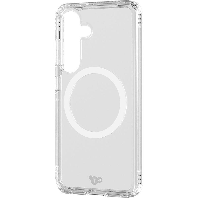 Tech21 EvoClear with Magnet Back Cover Mobile Case with MagSafe, for Samsung Galaxy S25, Clear