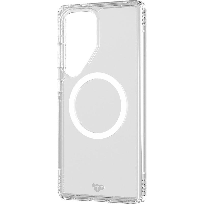Tech21 EvoClear with Magnet Back Cover Mobile Case with MagSafe, for Samsung Galaxy S25 Ultra, Clear