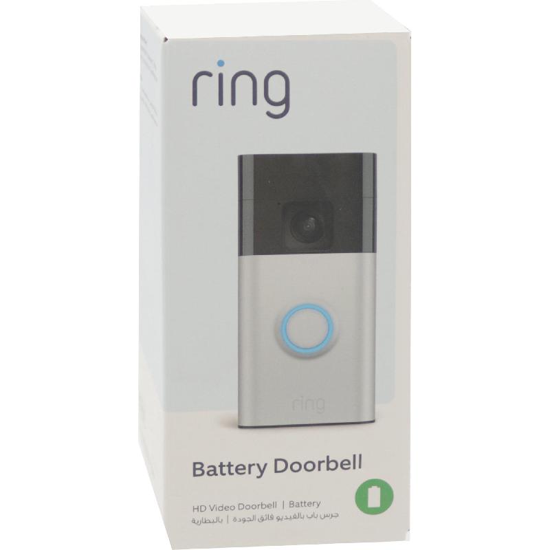 RING Battery Powered Doorbell Wi-Fi, Works with Amazon Alexa, Silver