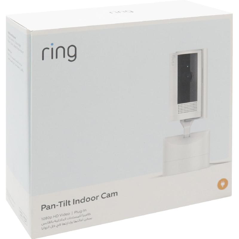RING Pan & Tilt Camera, Wi-Fi, Works with Amazon Alexa, White