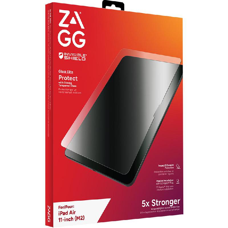 Zagg Invisible Shield Glass Elite iPad Screen Protector, for iPad Air 11 M2, Smooth, Silky Feel Design