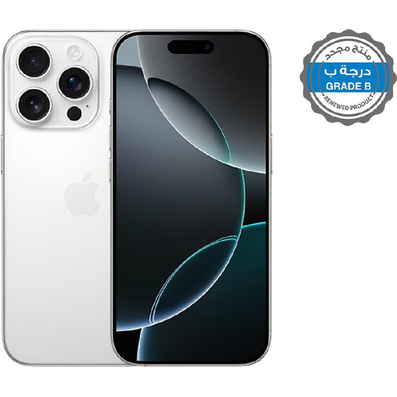 Renewed Grade B Apple iPhone 16 Pro, 128 GB, White Titanium, 5G