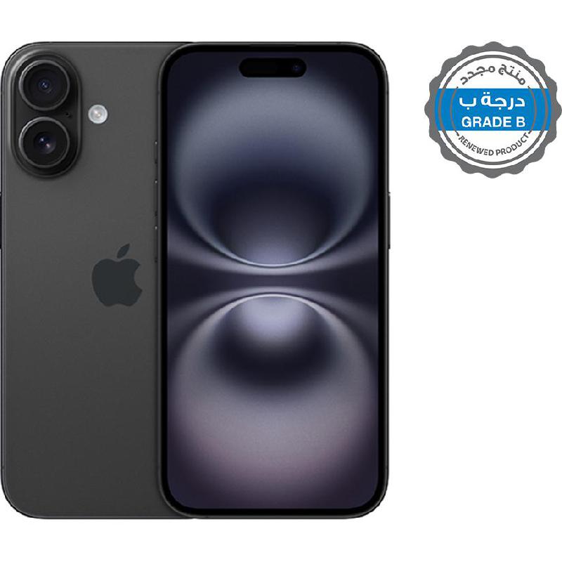 Renewed Grade B Apple iPhone 16, 256 GB, Black, 5G