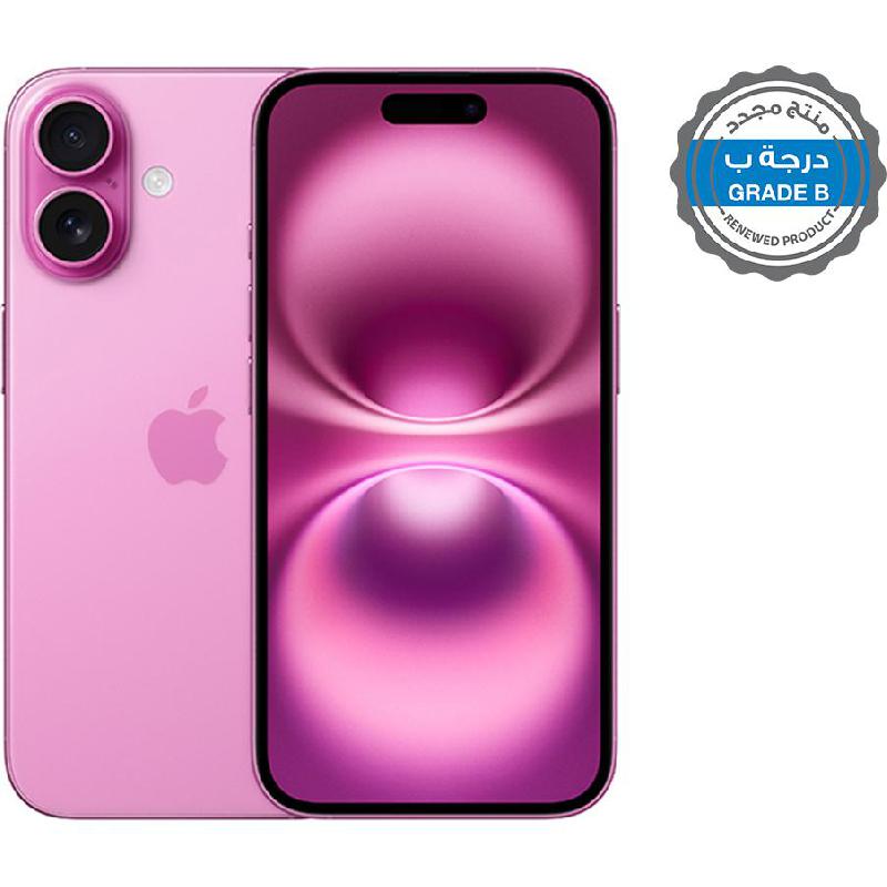 Renewed Grade B Apple iPhone 16 Plus, 256 GB, Pink, 5G