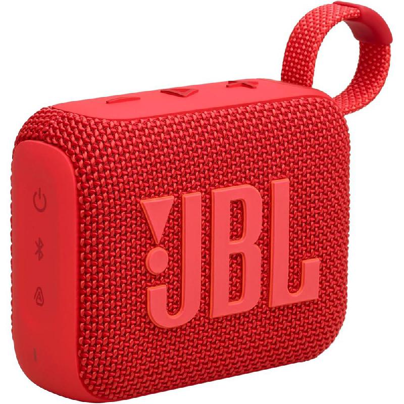 JBL GO 4 Portable Speaker, Bluetooth, up to 7 Hours Playtime, Red