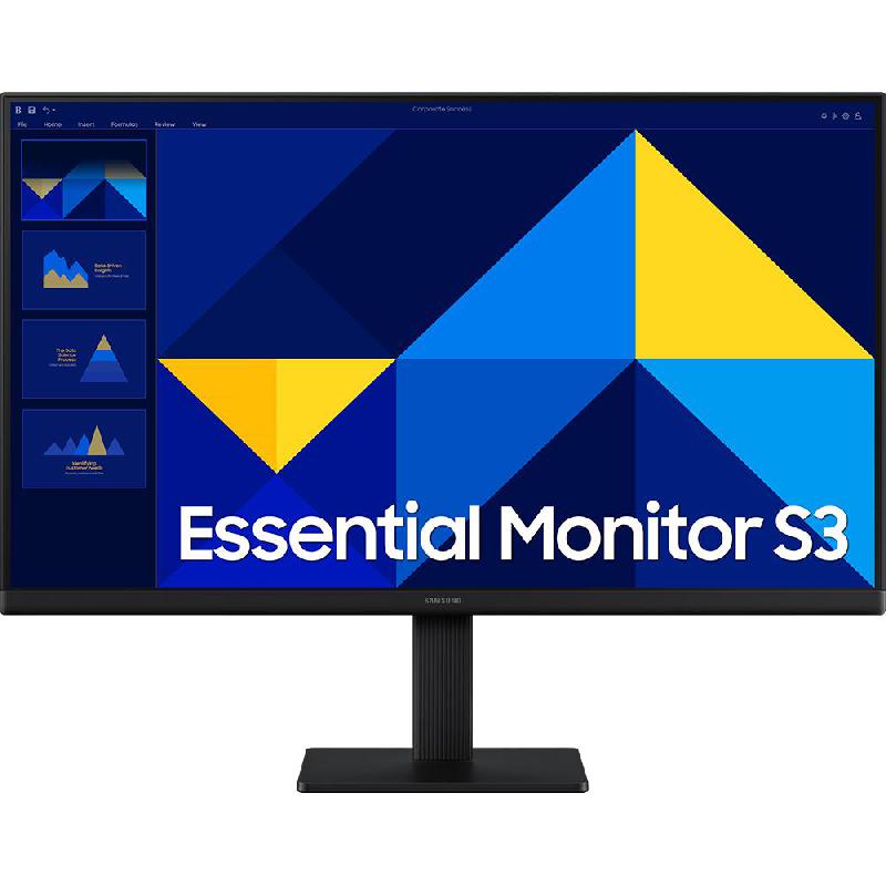 Samsung Essential S3 27" Monitor, LED, FHD (Full HD), 100 Hz, 5ms (GtG), Black