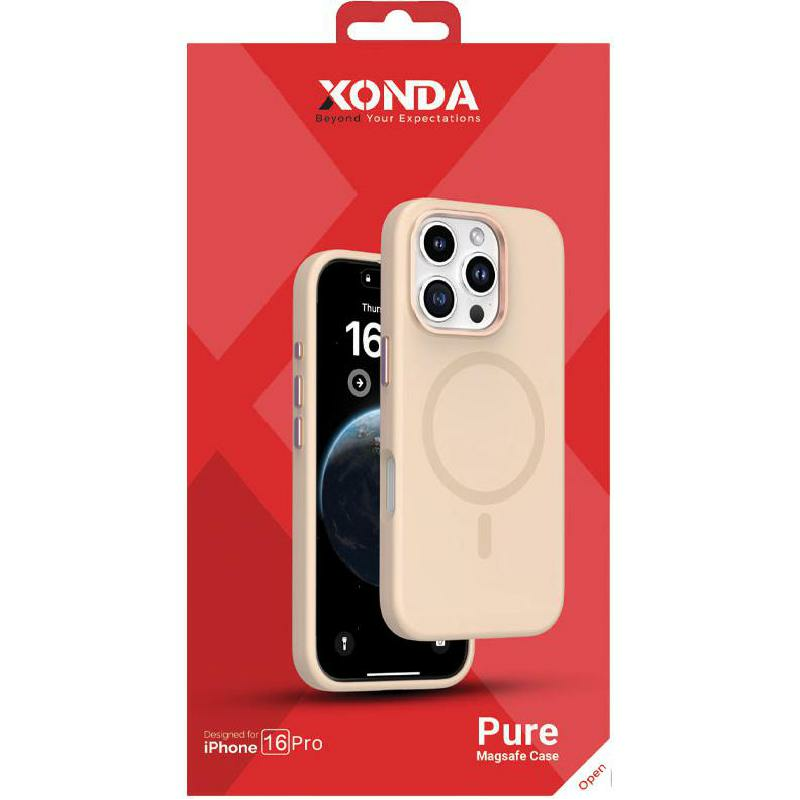 Xonda Pure Back Cover Mobile Case with MagSafe, for iPhone 16 Pro, Desert — 2