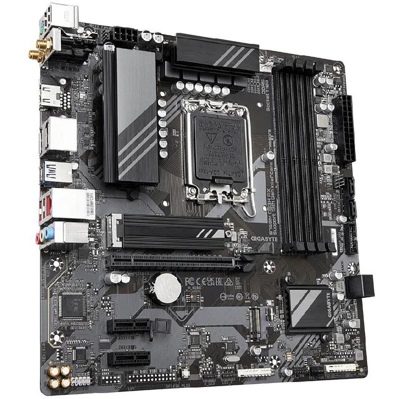 GIGABYTE B760M DS3H AX Motherboard, Socket LGA 1700, Intel B760, Micro ATX, DDR5, Wi-Fi