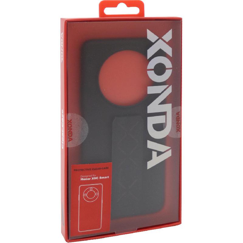 Xonda Back Cover Mobile Case with Strap, for Honor X9c Smart 5G, Black