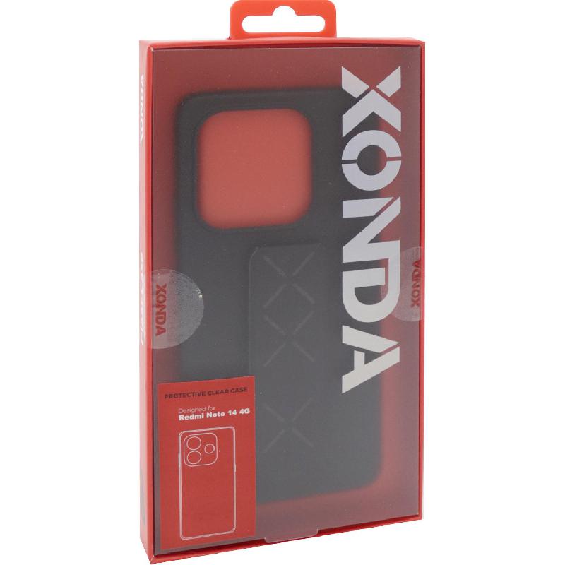 Xonda Back Cover Mobile Case with Strap, for Xiaomi Redmi Note 14 4G, Black