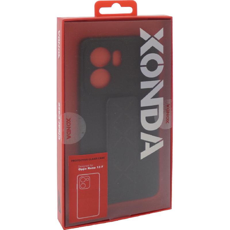Xonda Back Cover Mobile Case with Strap, for OPPO Reno13 F 5G, Black